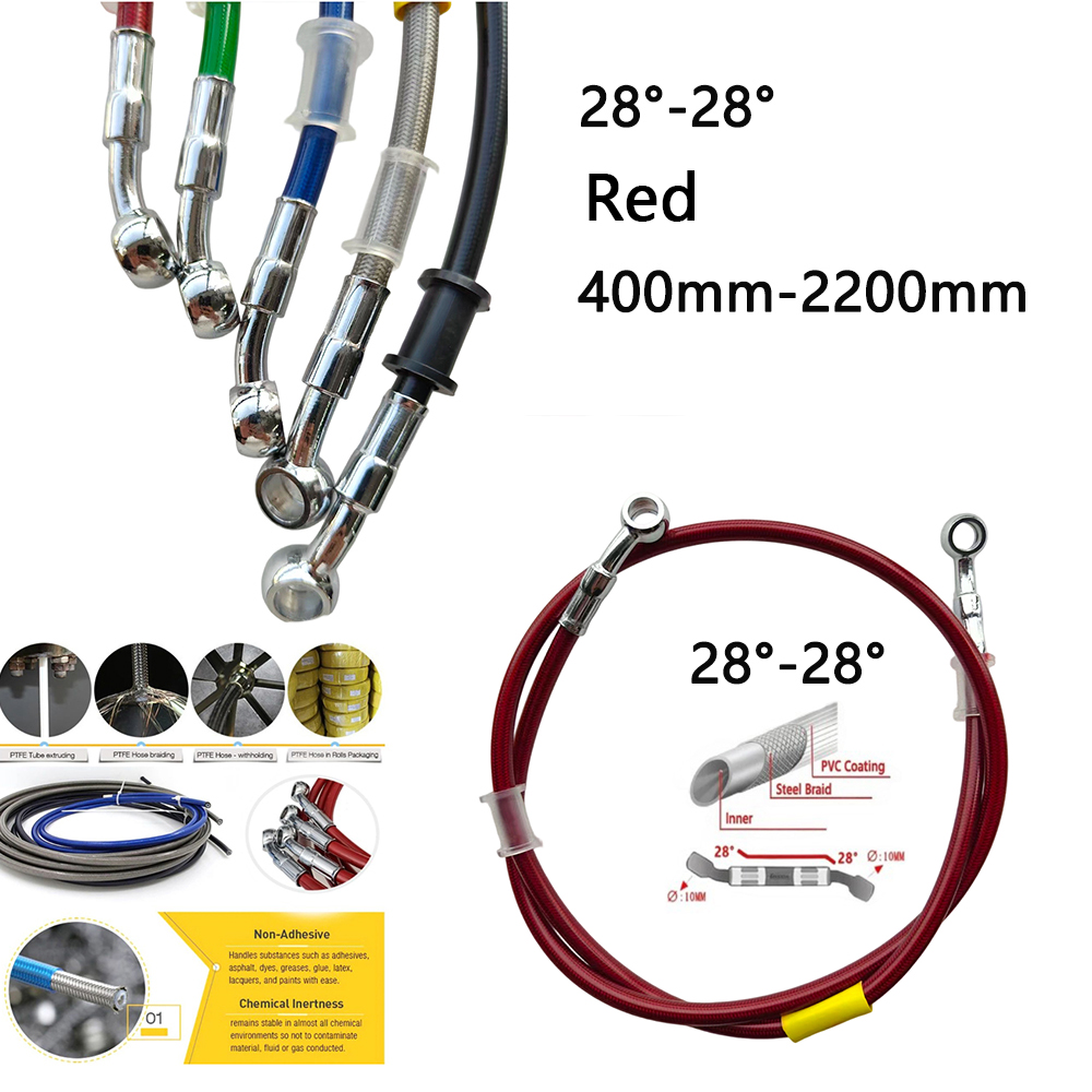 Brake Line Motorcycle - 28-28 Rode Universele Motorfiets Hydraulische Remleiding
