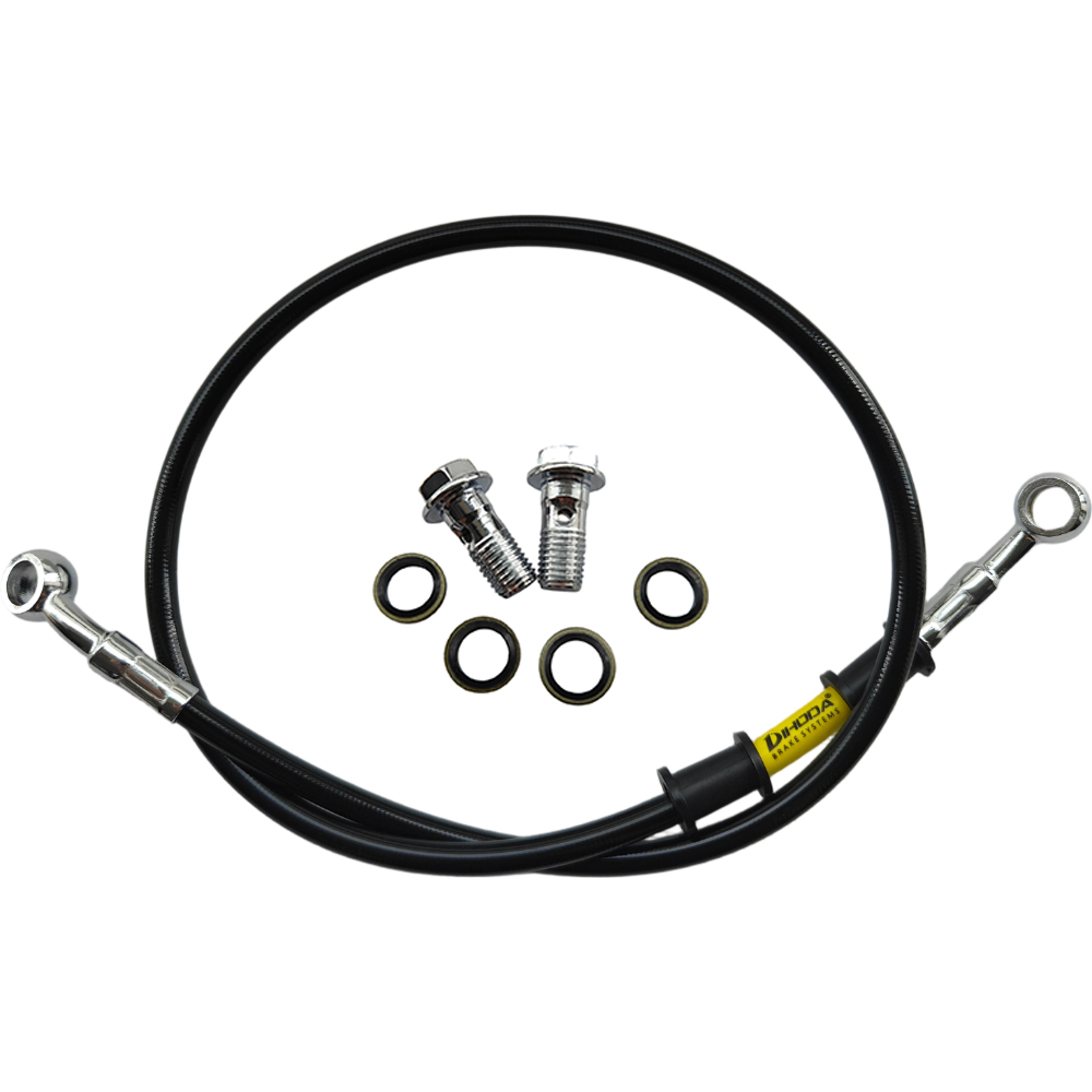 28 ° -28 °   Zwart Gevlochten  - Brake Line Motorcycle recensie en prijs